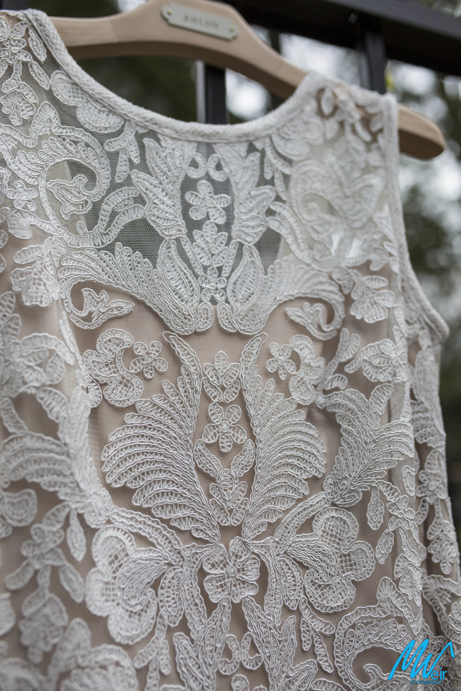 detail of wedding dress bodice
