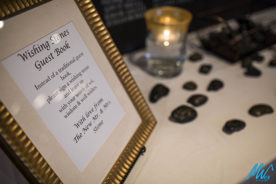 memory stone wedding guest book