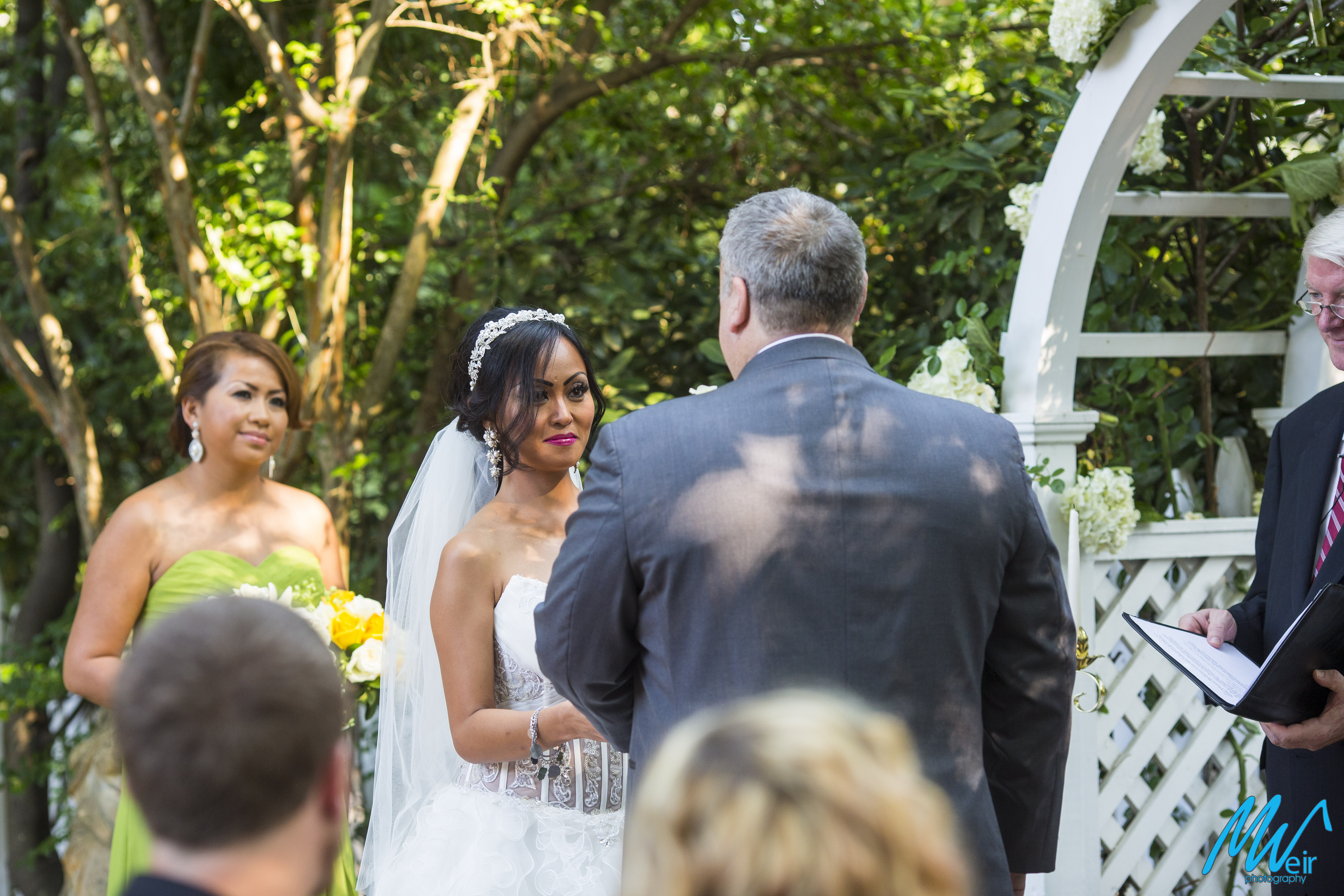 bride says her vows to her groom
