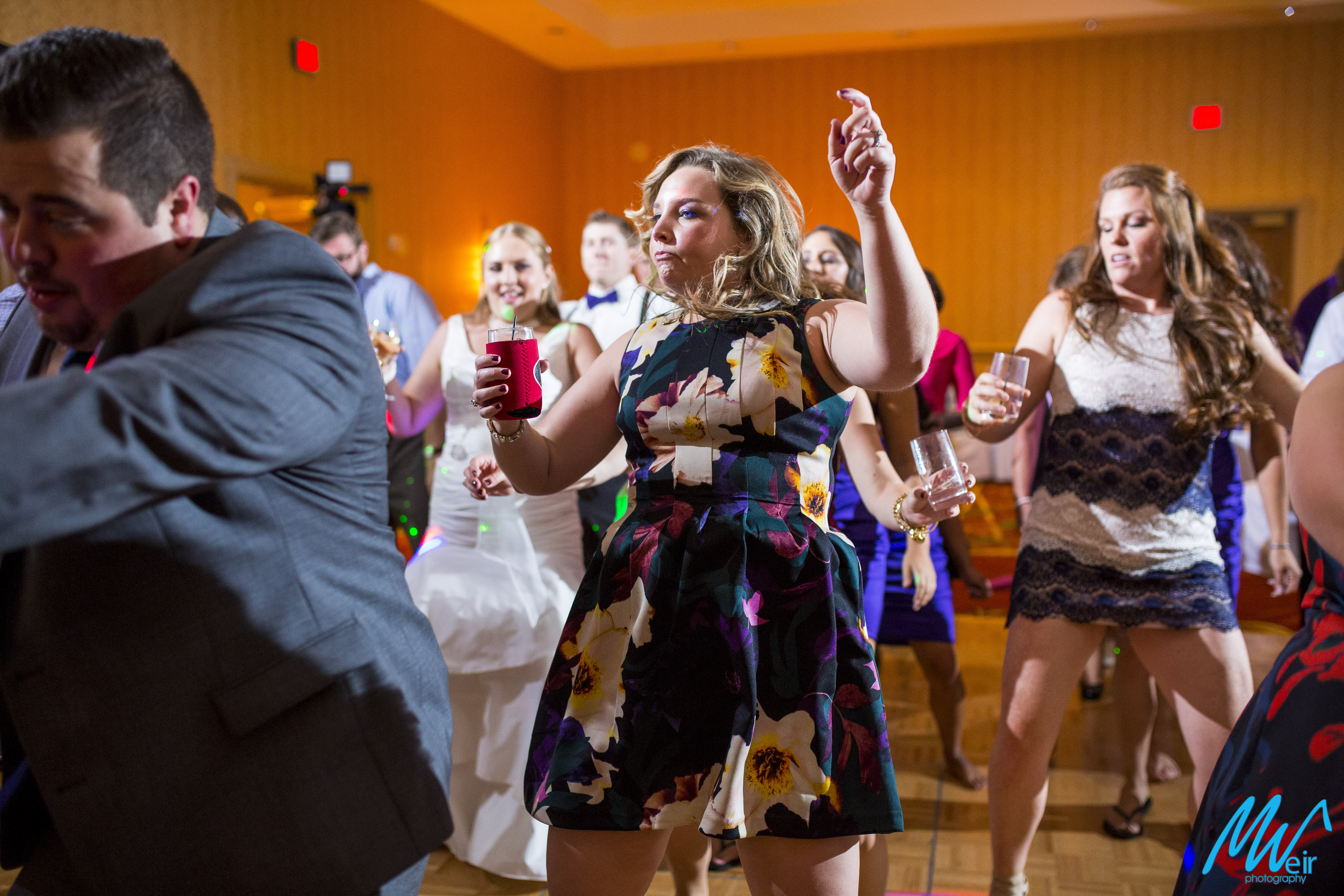 intense dancing during wedding reception