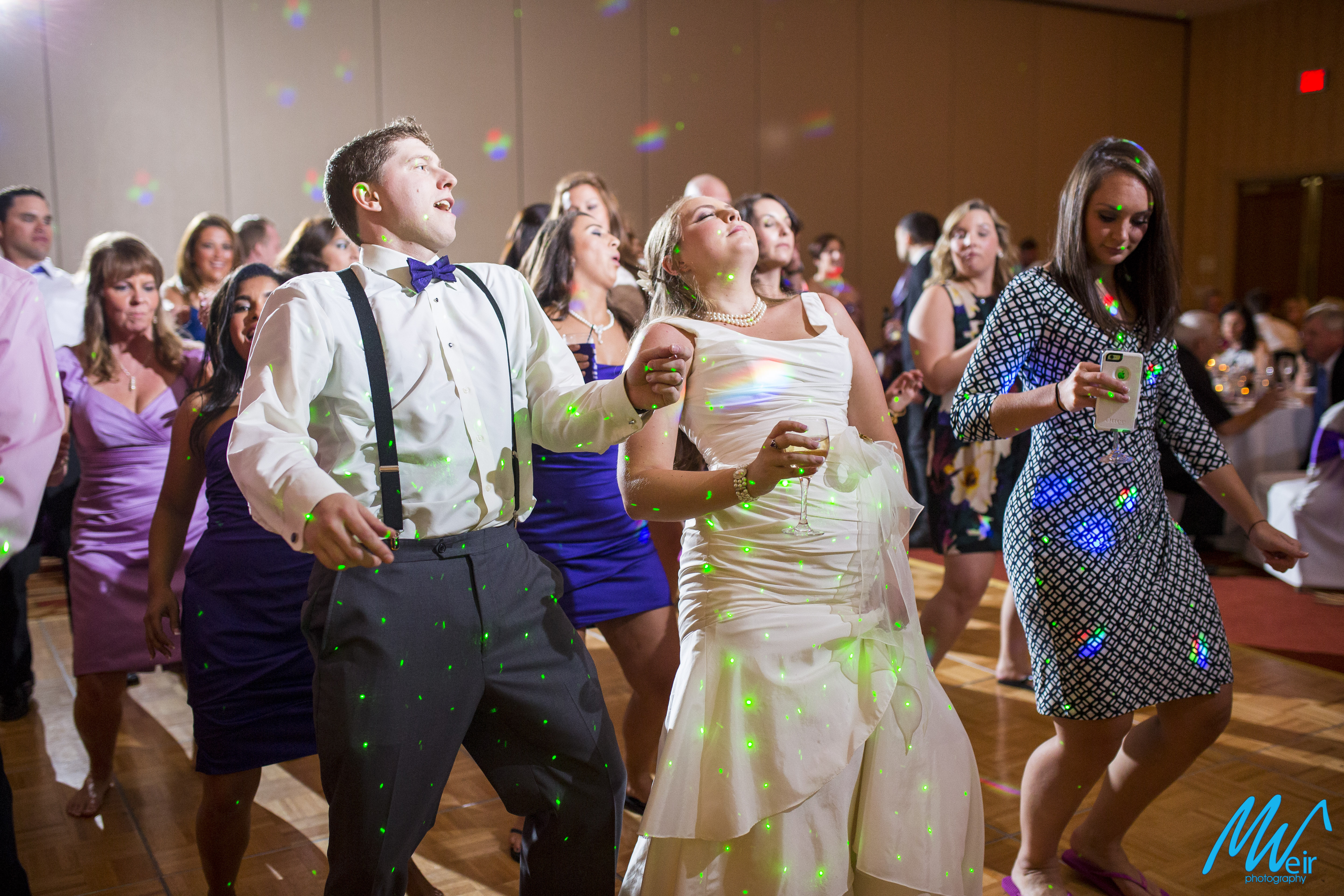intense dancing during wedding reception