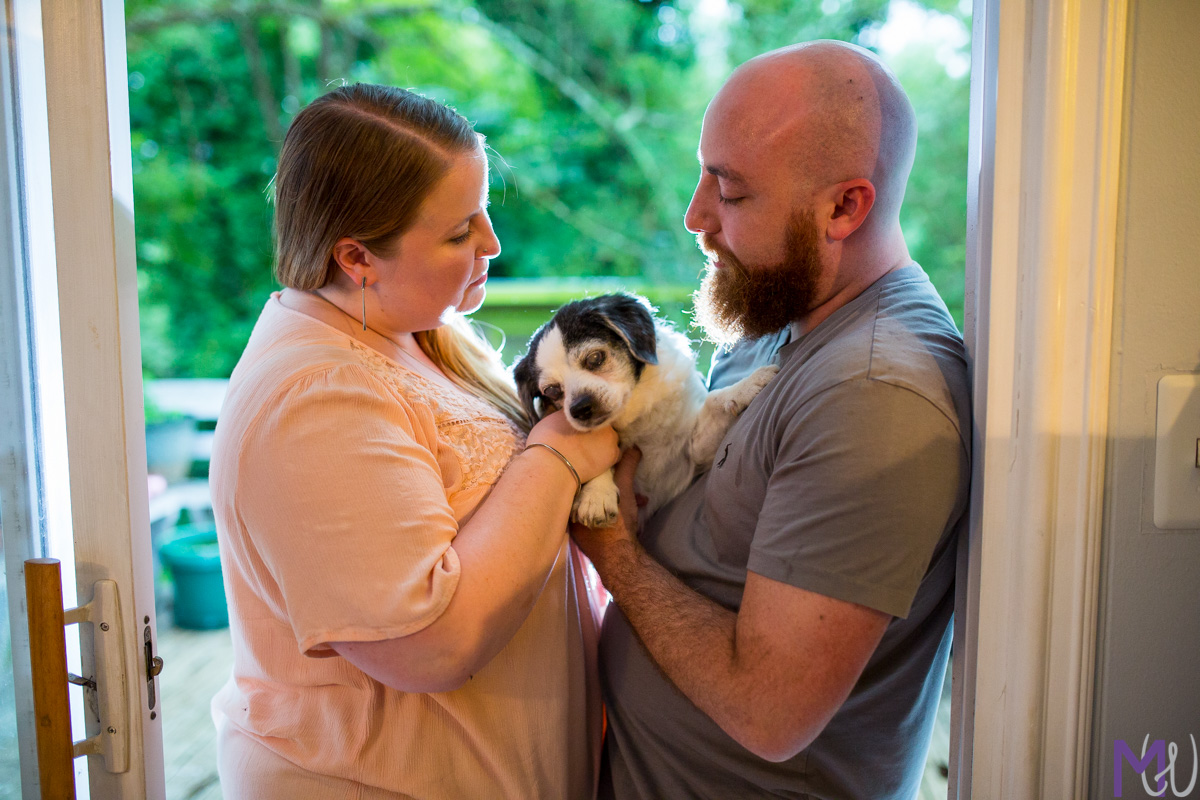 Home Lifestyle engagement sessions with dogs and cats