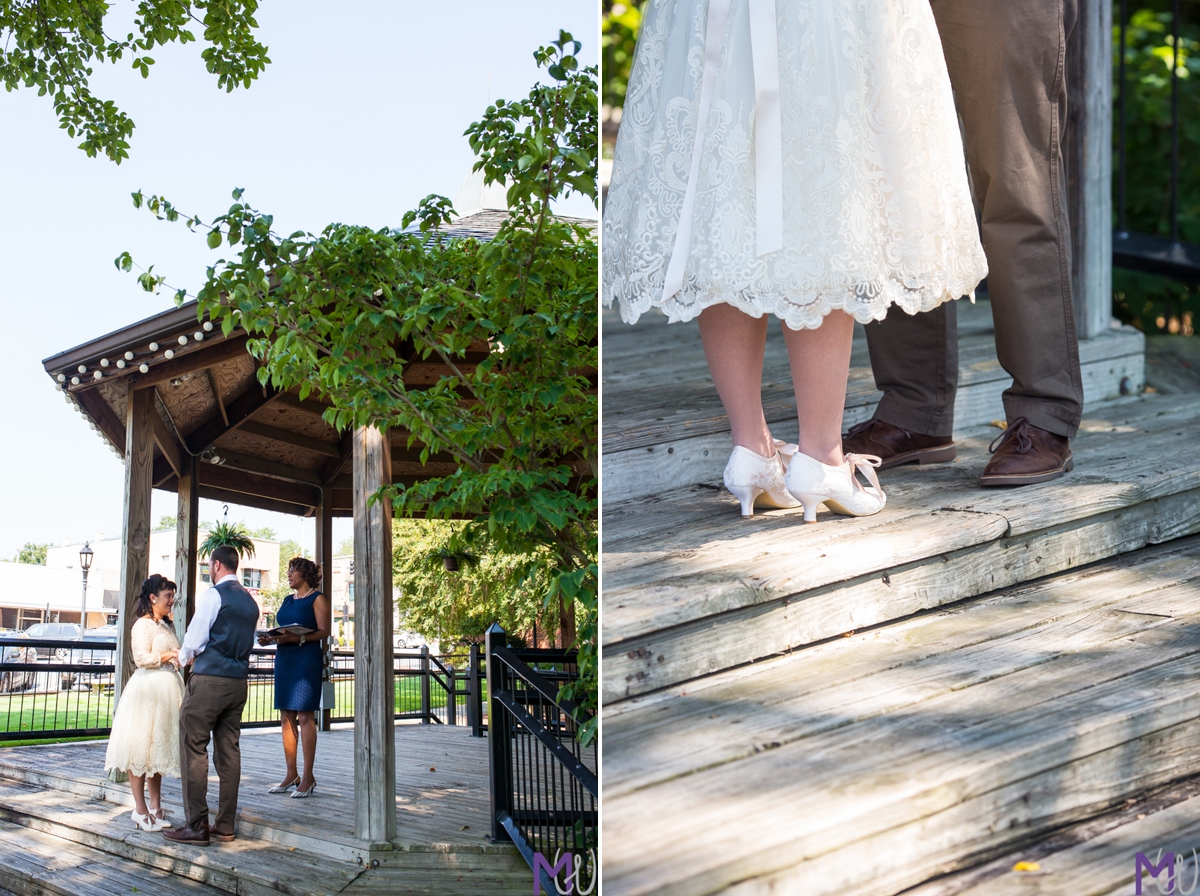 small intimate elopement wedding at courthouse