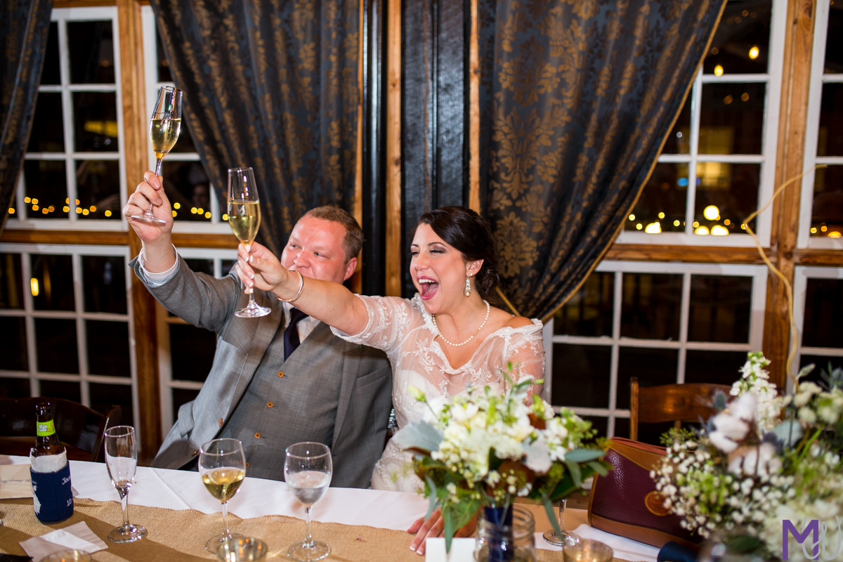 toasts during a wedding reception