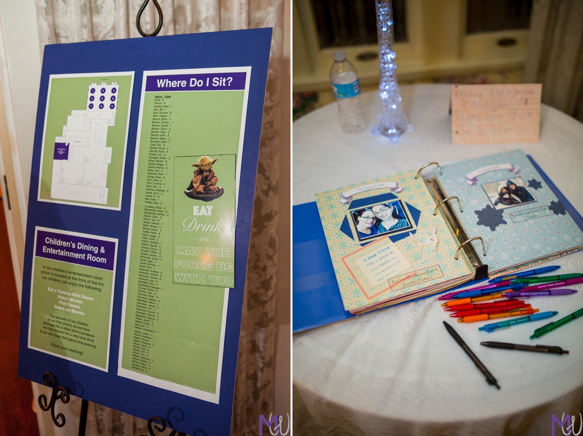 wedding seating chart and guestbook