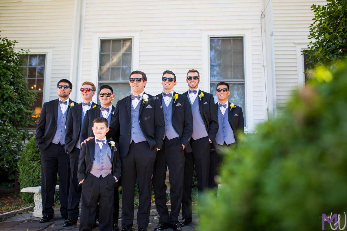 groomsmen in sunglasses