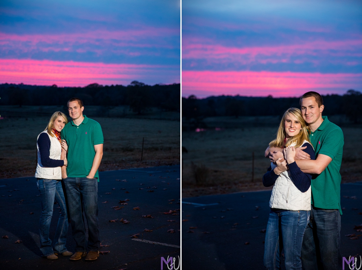 sunset engagement photos