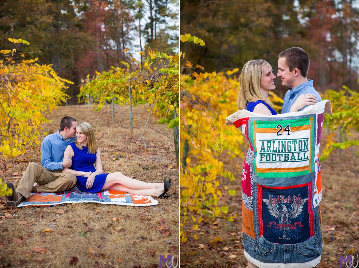 engagement photos in a family owned vineyard in palmetto