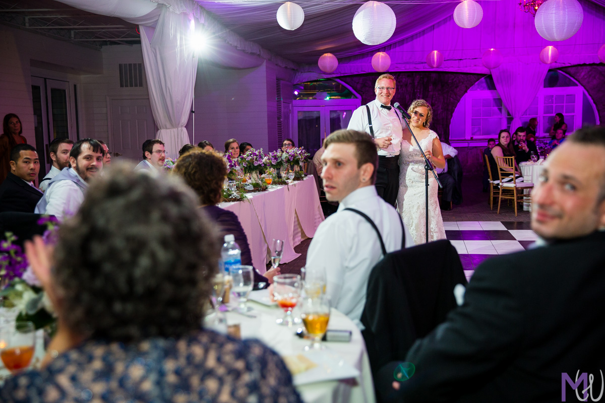 toasts and speeches during wedding reception