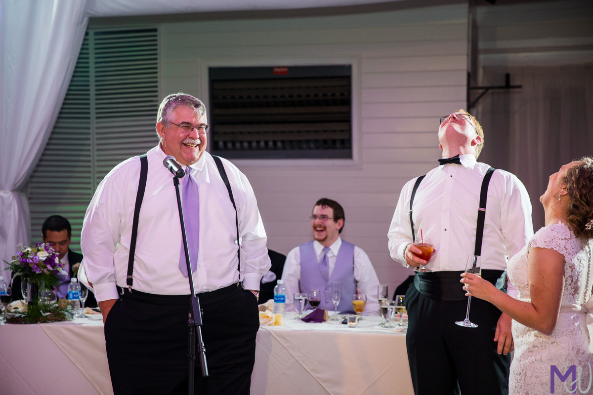 toasts and speeches during wedding reception