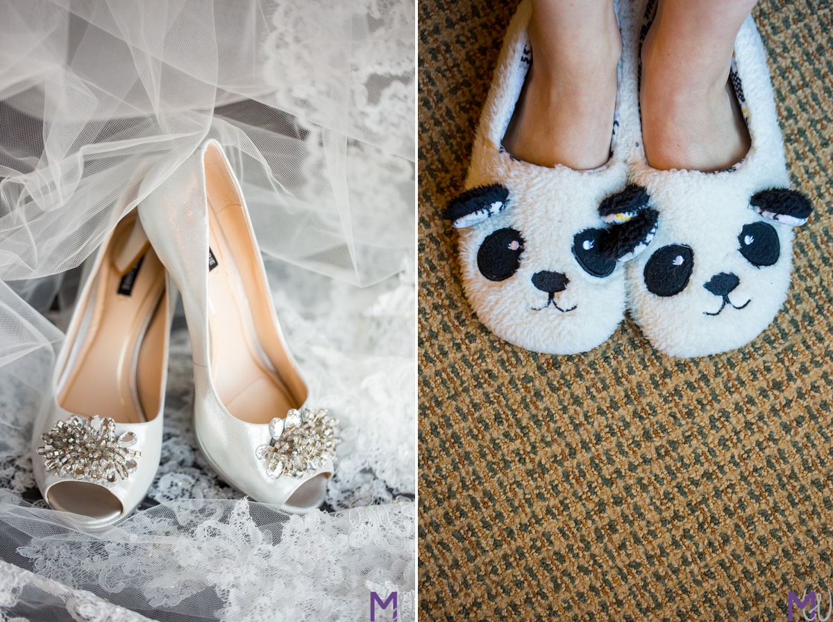 brides shows and slippers