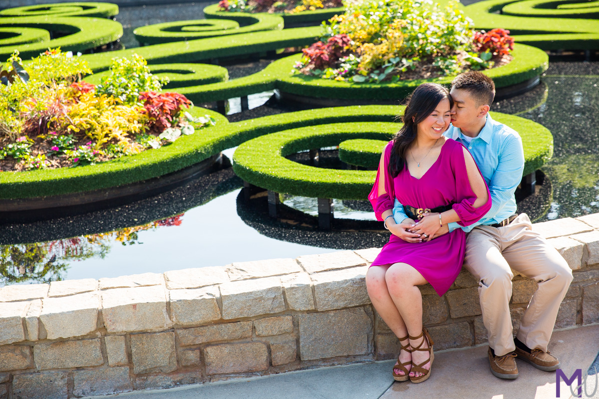 spring Engagement session at the atlanta botanical garden