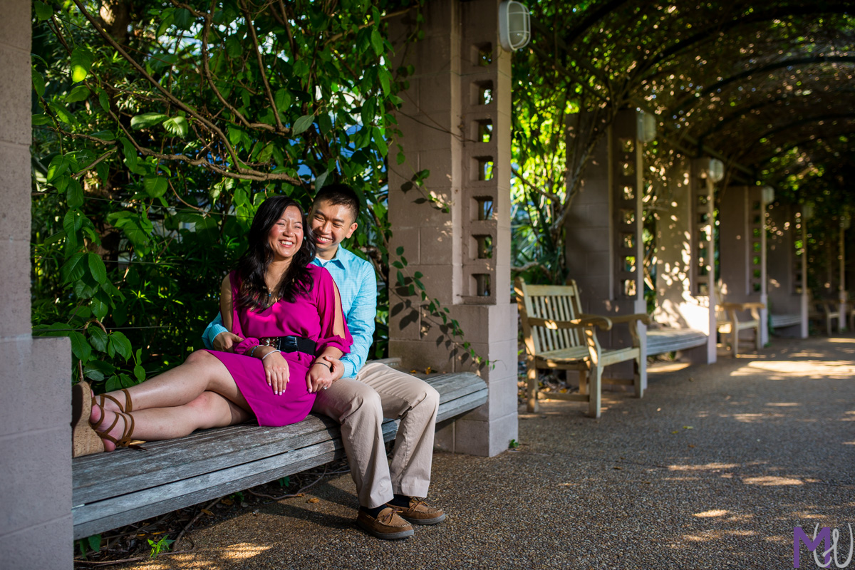 spring Engagement session at the atlanta botanical garden