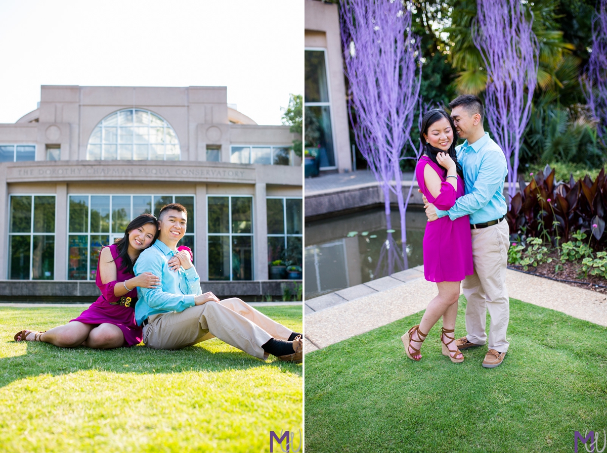 spring Engagement session at the atlanta botanical garden