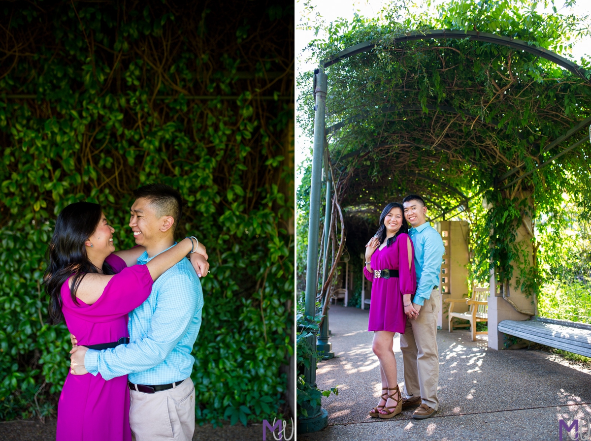 spring Engagement session at the atlanta botanical garden