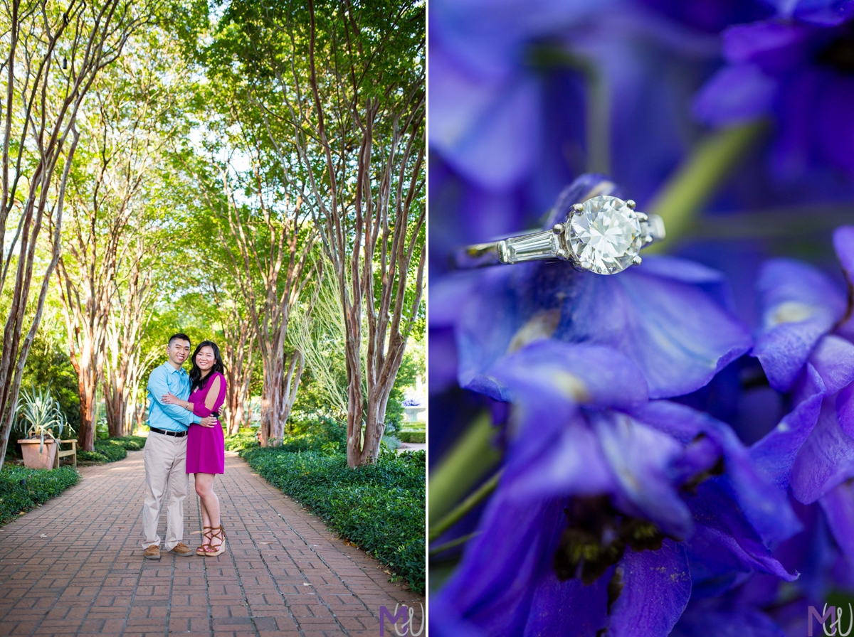 spring Engagement session at the atlanta botanical garden