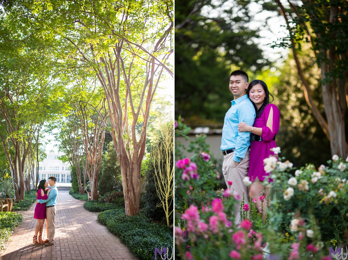 spring Engagement session at the atlanta botanical garden