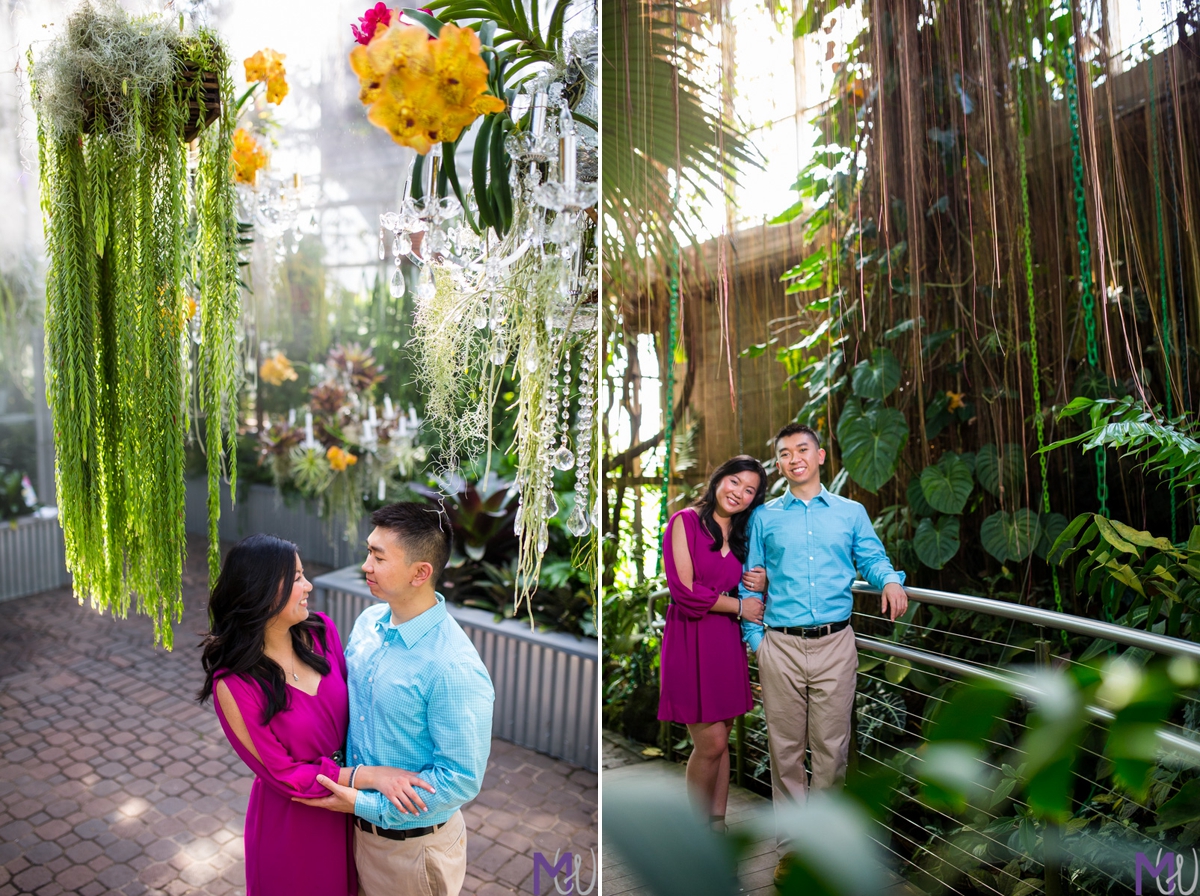 spring Engagement session at the atlanta botanical garden