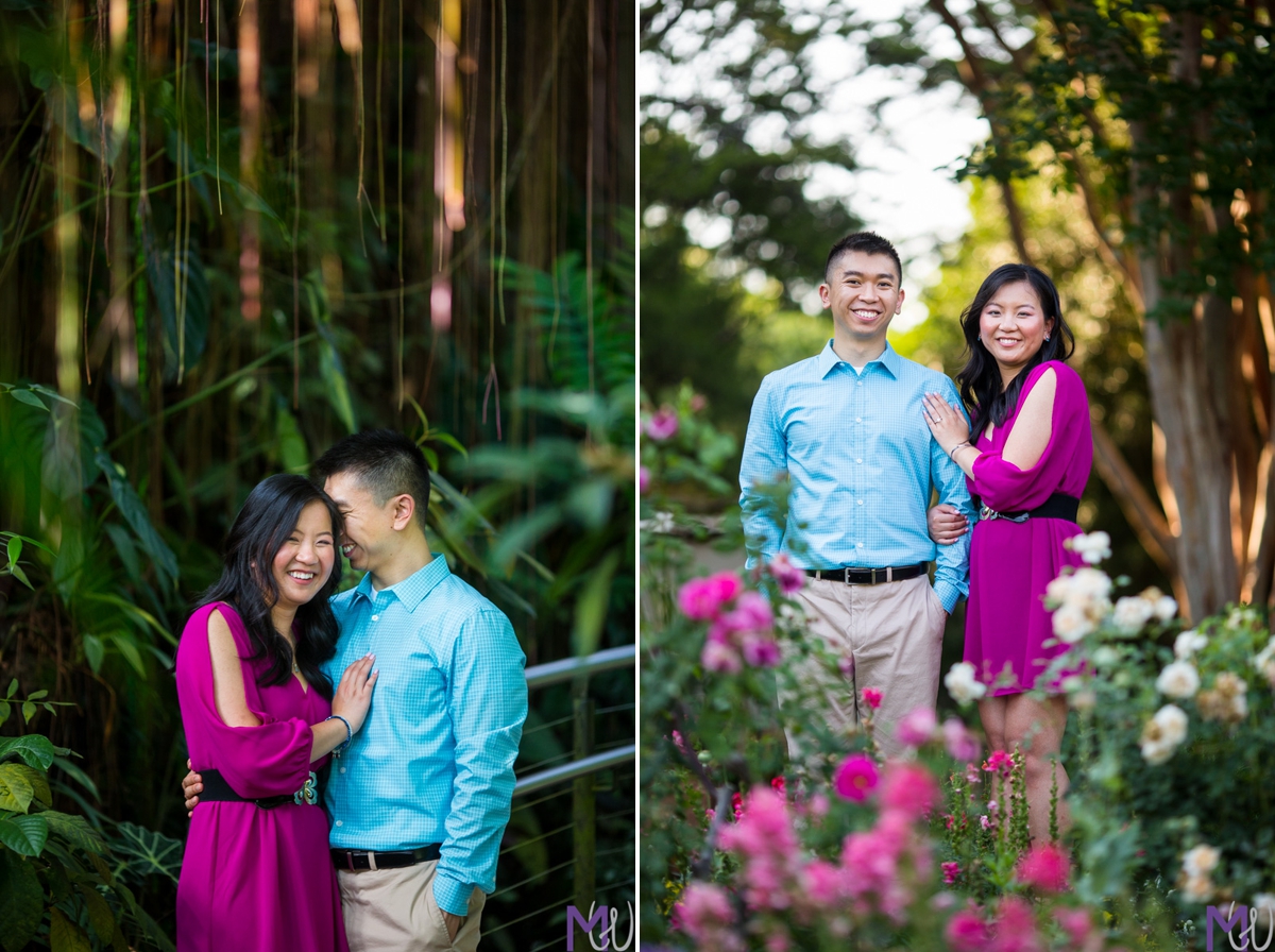 spring Engagement session at the atlanta botanical garden