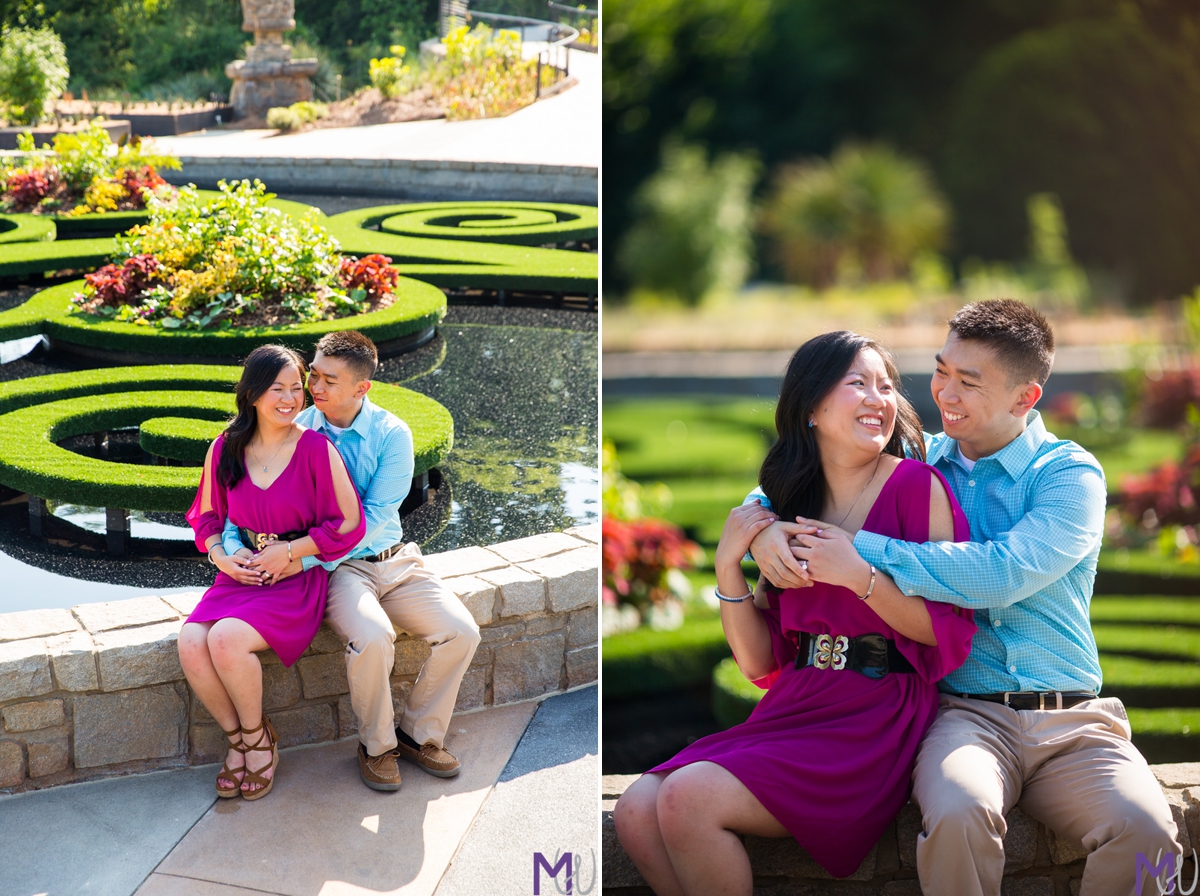 spring Engagement session at the atlanta botanical garden