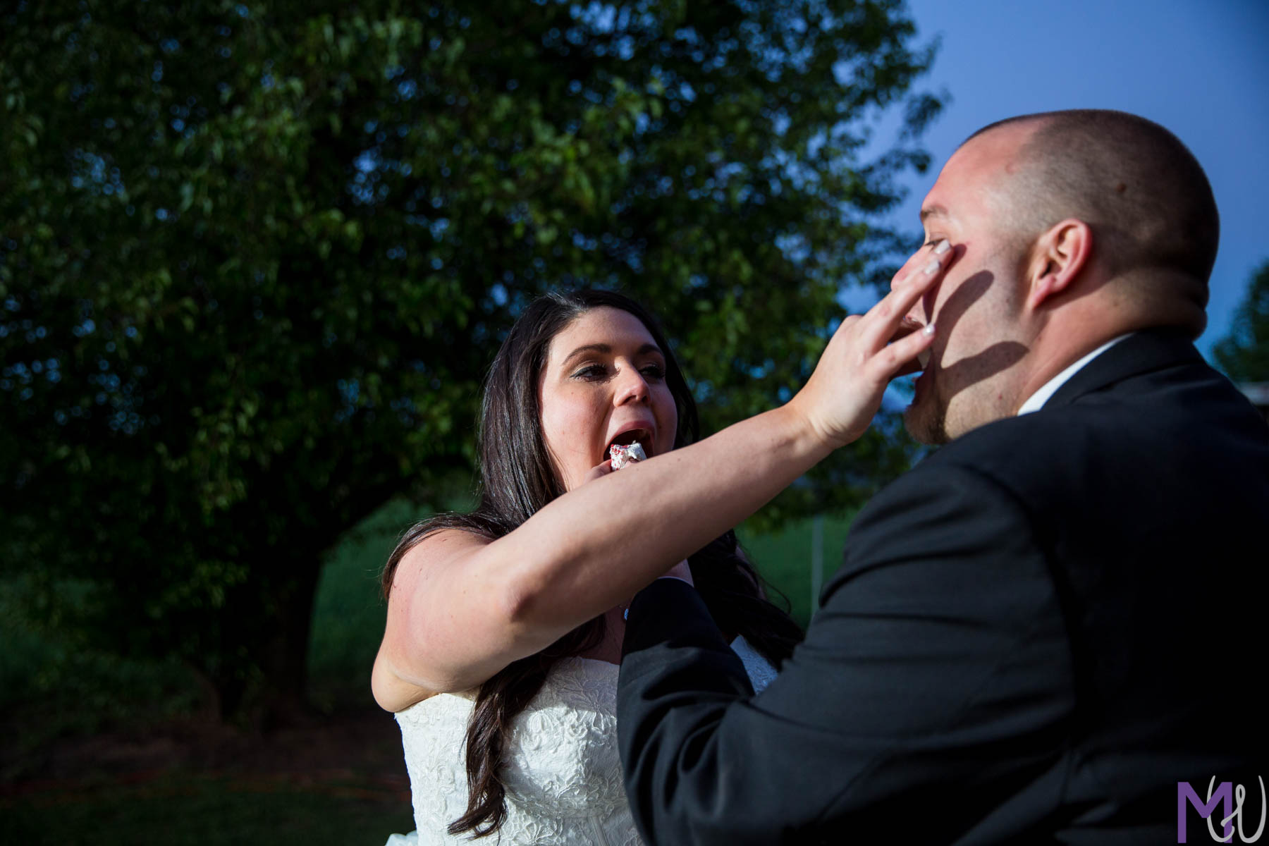 outdoor wedding under the trees in Athens, GA