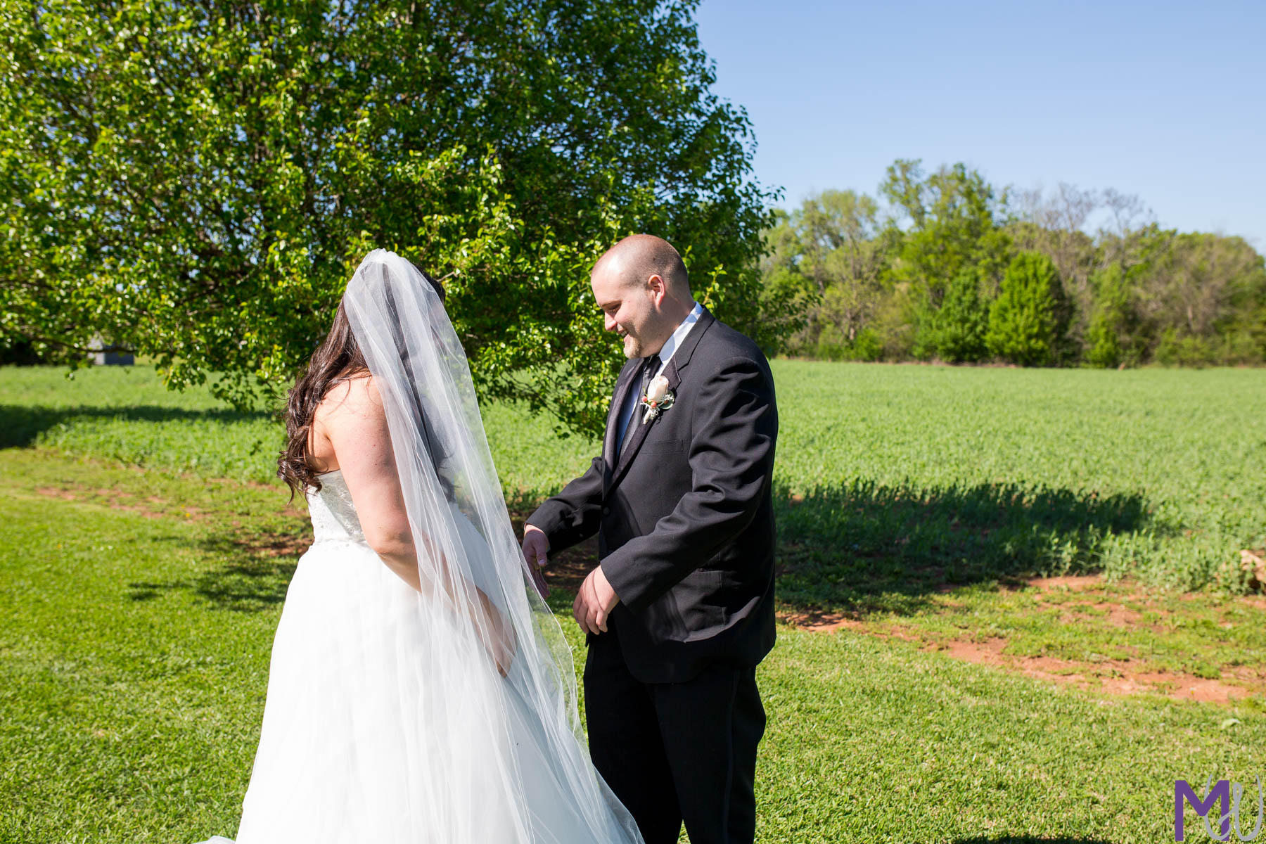 outdoor wedding under the trees in Athens, GA