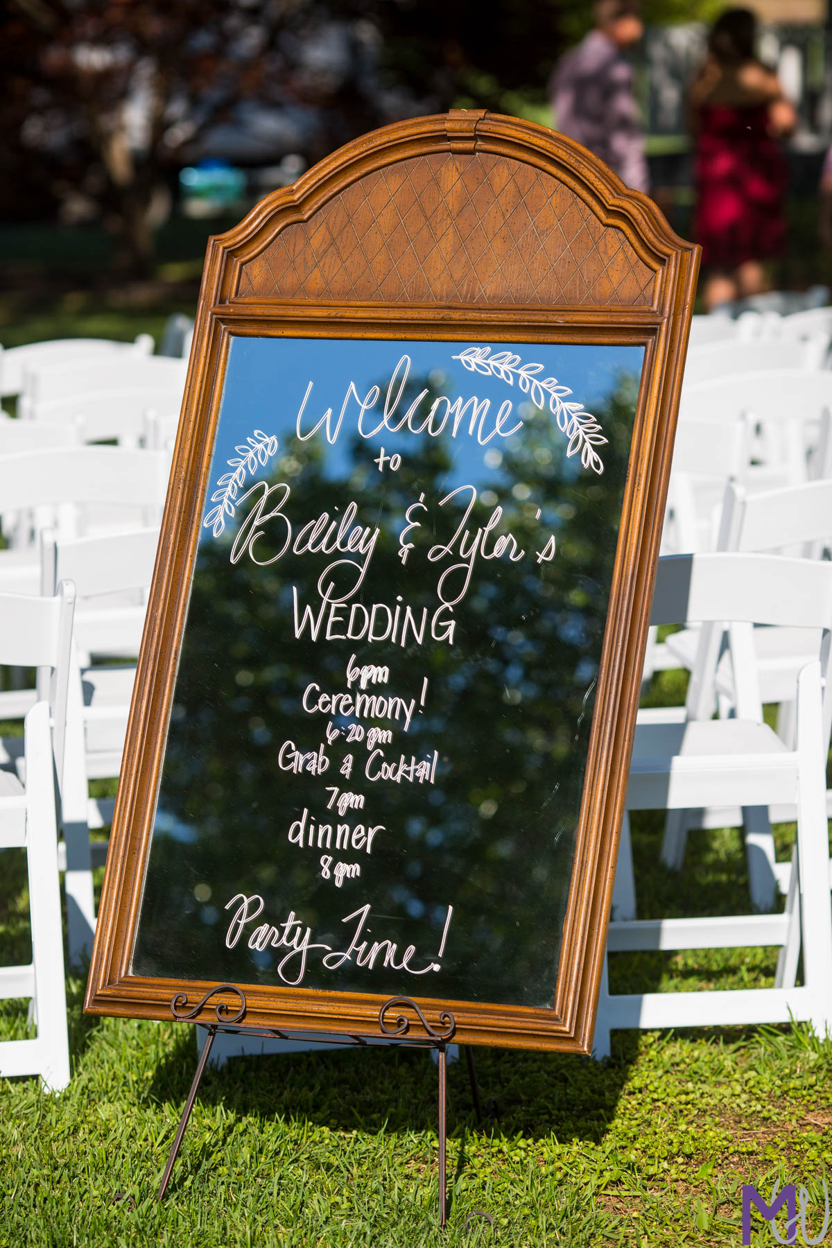 outdoor wedding under the trees in Athens, GA