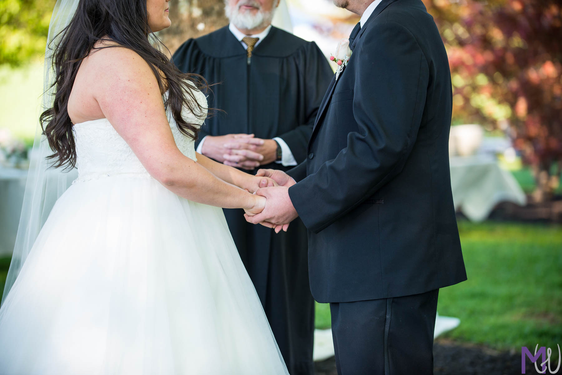 outdoor wedding under the trees in Athens, GA