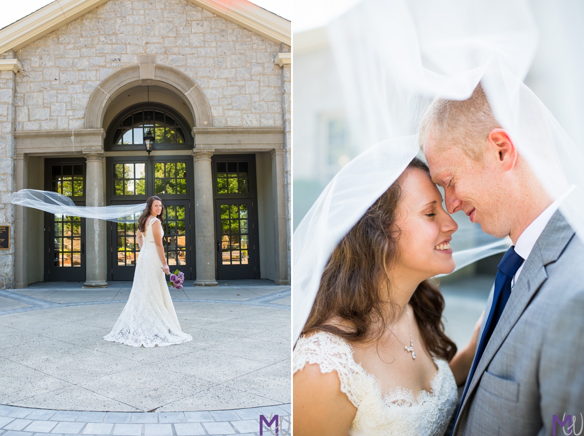 bride and groom in piedmont park